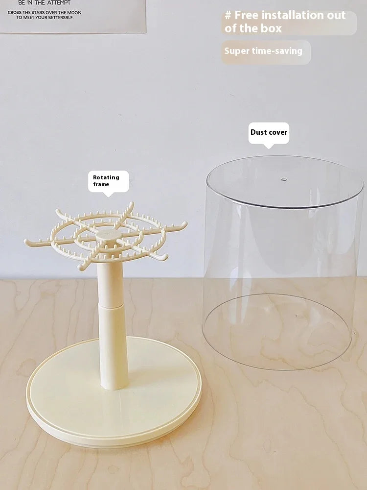 Labubu Pendant Display Box Rotating Transparent Labubu Doll  Storage Blind Box Storage Display Dustproof And Moisture-Proof - Fui Fuiu Jewelry