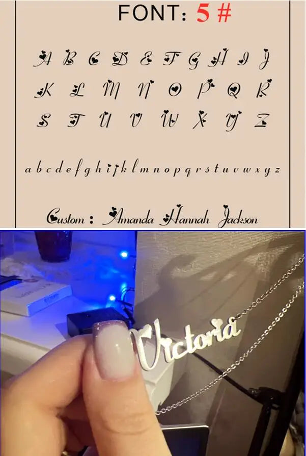 Custom Name Necklace Personalized Golden Choker Stainless Steel Necklaces For Women Man Customized Jewelry Couple Gift - Fui Fuiu Jewelry
