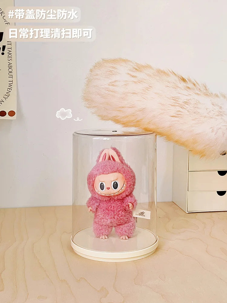 Labubu Pendant Display Box Rotating Transparent Labubu Doll  Storage Blind Box Storage Display Dustproof And Moisture-Proof - Fui Fuiu Jewelry
