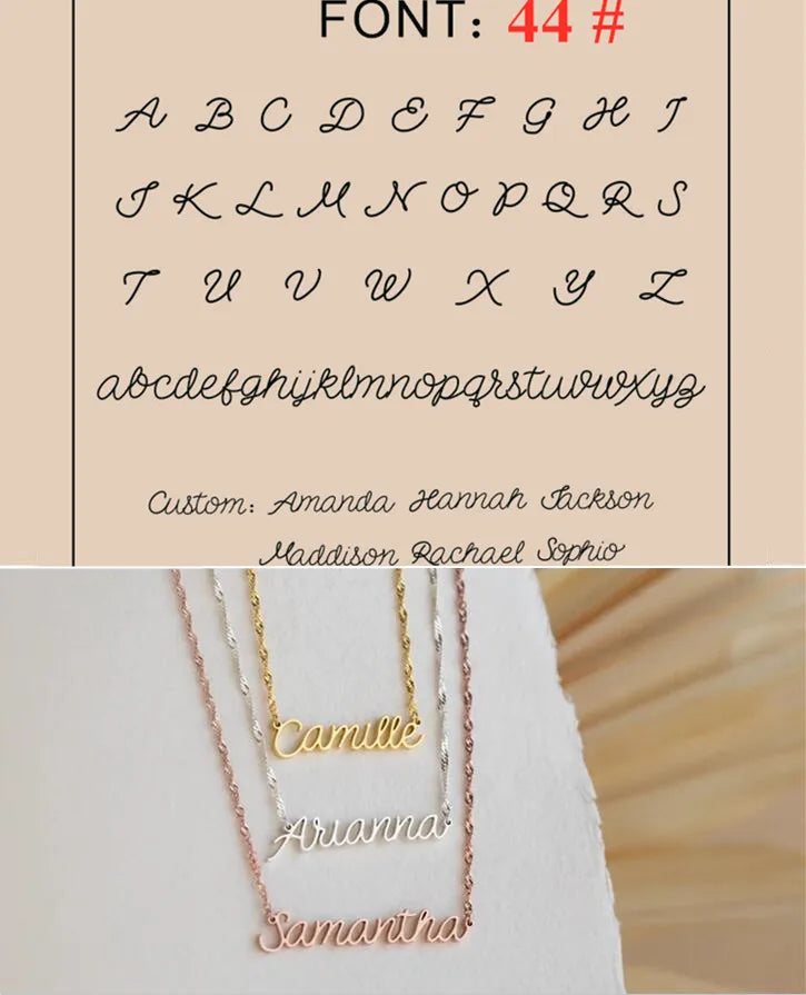 Custom Name Necklace Personalized Golden Choker Stainless Steel Necklaces For Women Man Customized Jewelry Couple Gift - Fui Fuiu Jewelry