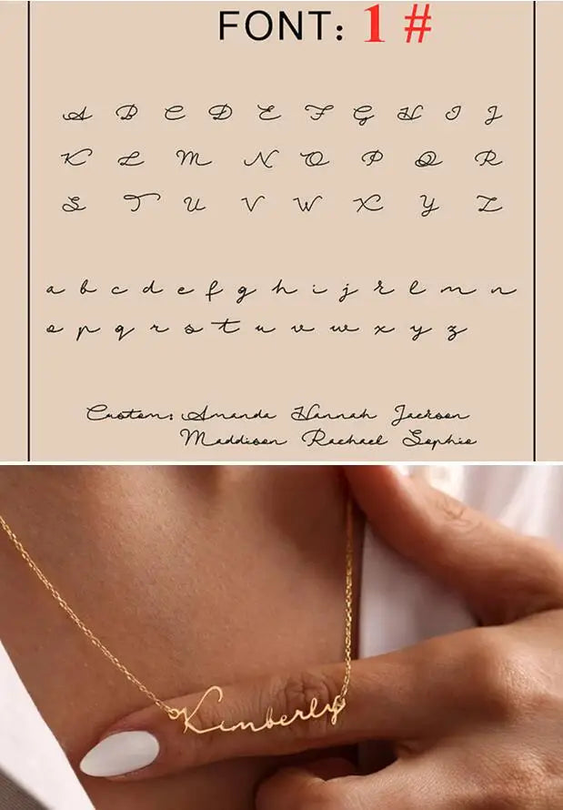 Custom Name Necklace Personalized Golden Choker Stainless Steel Necklaces For Women Man Customized Jewelry Couple Gift - Fui Fuiu Jewelry