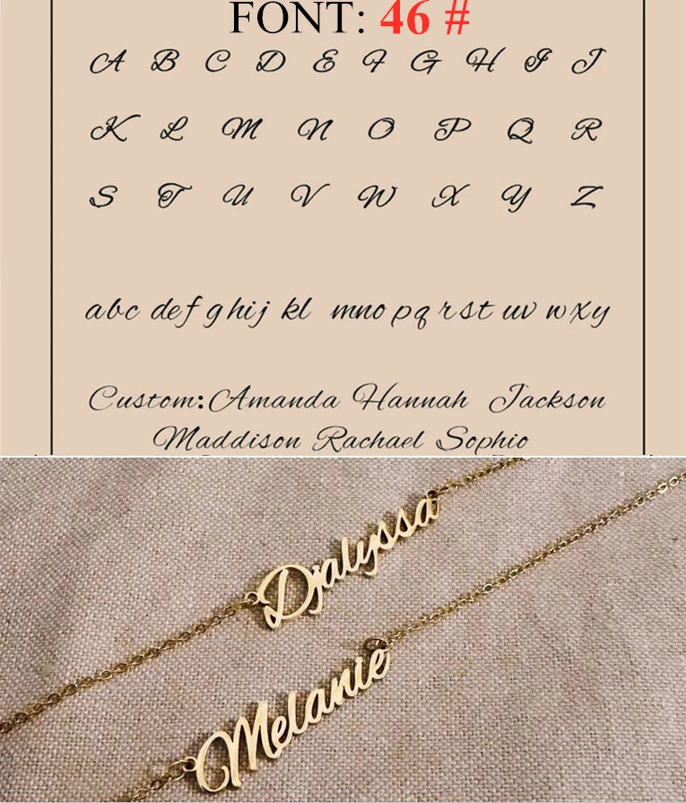 Custom Name Necklace Personalized Golden Choker Stainless Steel Necklaces For Women Man Customized Jewelry Couple Gift - Fui Fuiu Jewelry