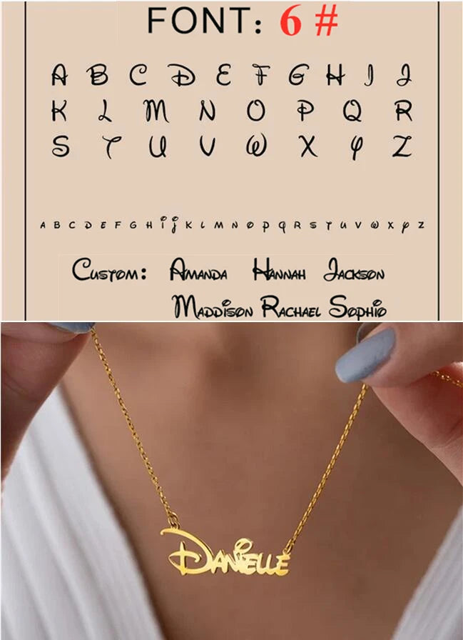 Custom Name Necklace Personalized Golden Choker Stainless Steel Necklaces For Women Man Customized Jewelry Couple Gift - Fui Fuiu Jewelry