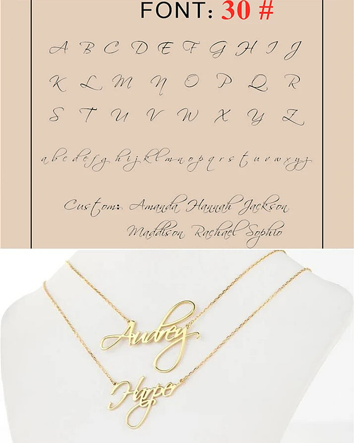 Custom Name Necklace Personalized Golden Choker Stainless Steel Necklaces For Women Man Customized Jewelry Couple Gift - Fui Fuiu Jewelry