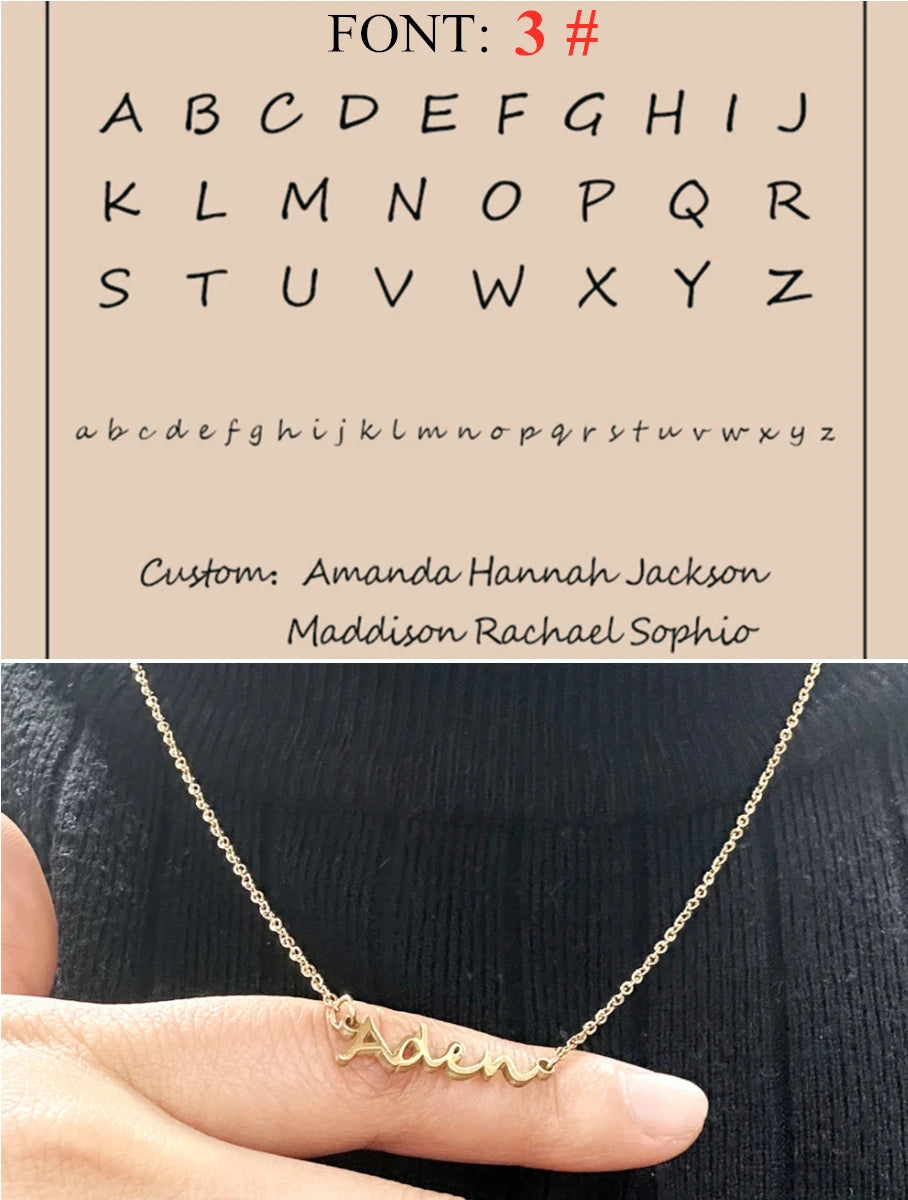 Custom Name Necklace Personalized Golden Choker Stainless Steel Necklaces For Women Man Customized Jewelry Couple Gift - Fui Fuiu Jewelry