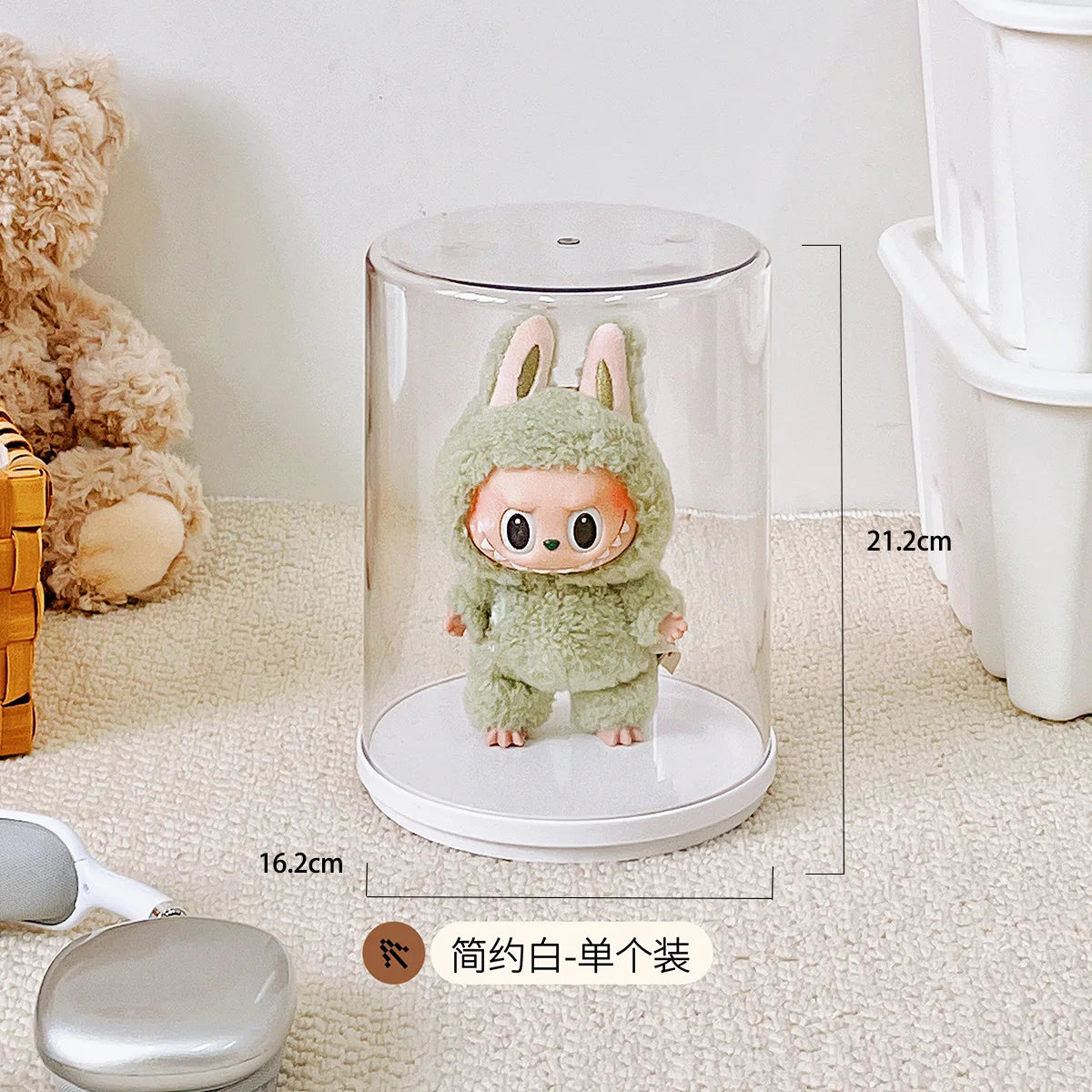 Labubu Pendant Display Box Rotating Transparent Labubu Doll  Storage Blind Box Storage Display Dustproof And Moisture-Proof - Fui Fuiu Jewelry