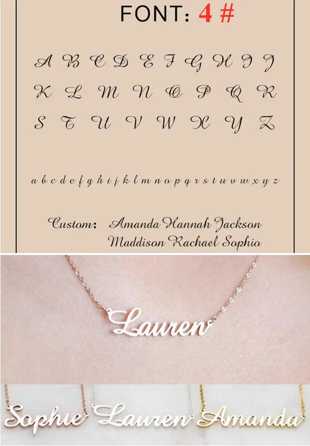 Custom Name Necklace Personalized Golden Choker Stainless Steel Necklaces For Women Man Customized Jewelry Couple Gift - Fui Fuiu Jewelry