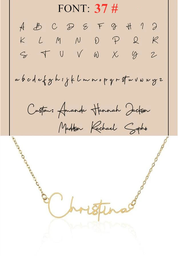 Custom Name Necklace Personalized Golden Choker Stainless Steel Necklaces For Women Man Customized Jewelry Couple Gift - Fui Fuiu Jewelry