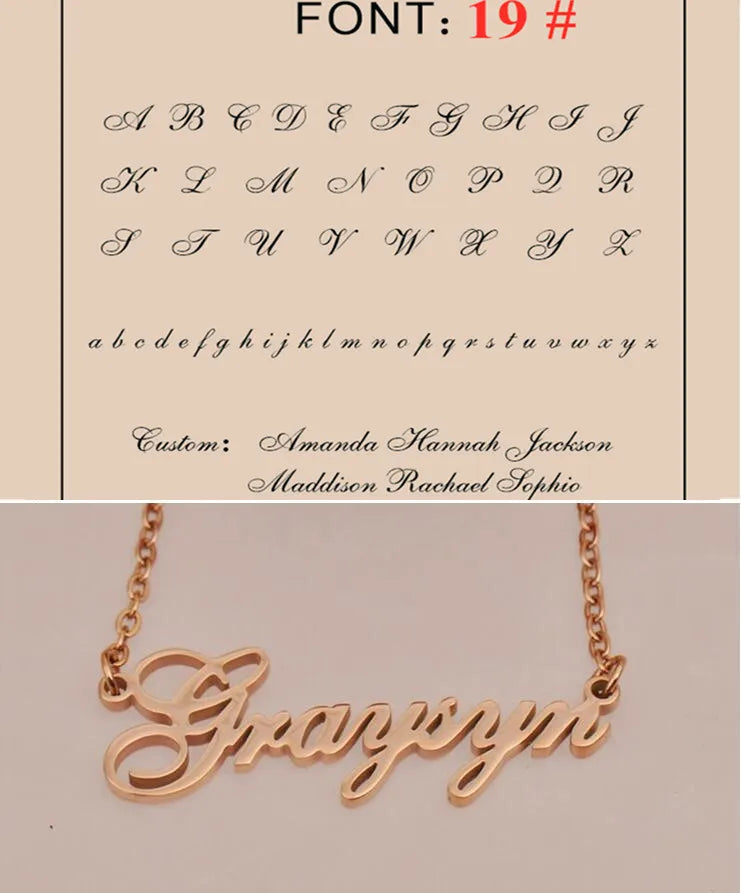 Custom Name Necklace Personalized Golden Choker Stainless Steel Necklaces For Women Man Customized Jewelry Couple Gift - Fui Fuiu Jewelry
