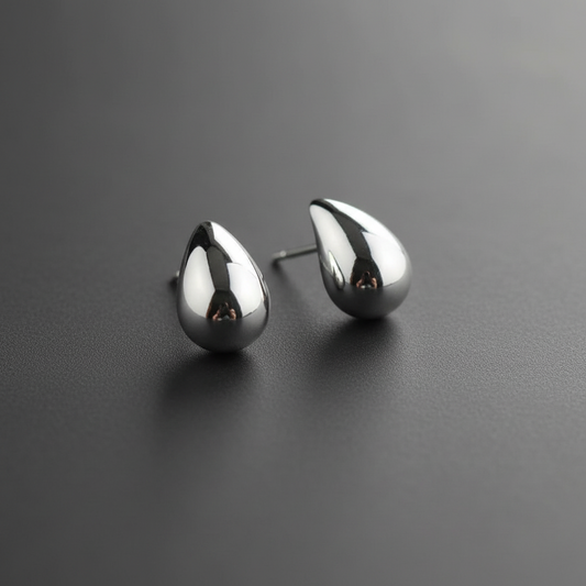Sterling Silver 925 earrings like drops. Aretes Gotas en Plata 925