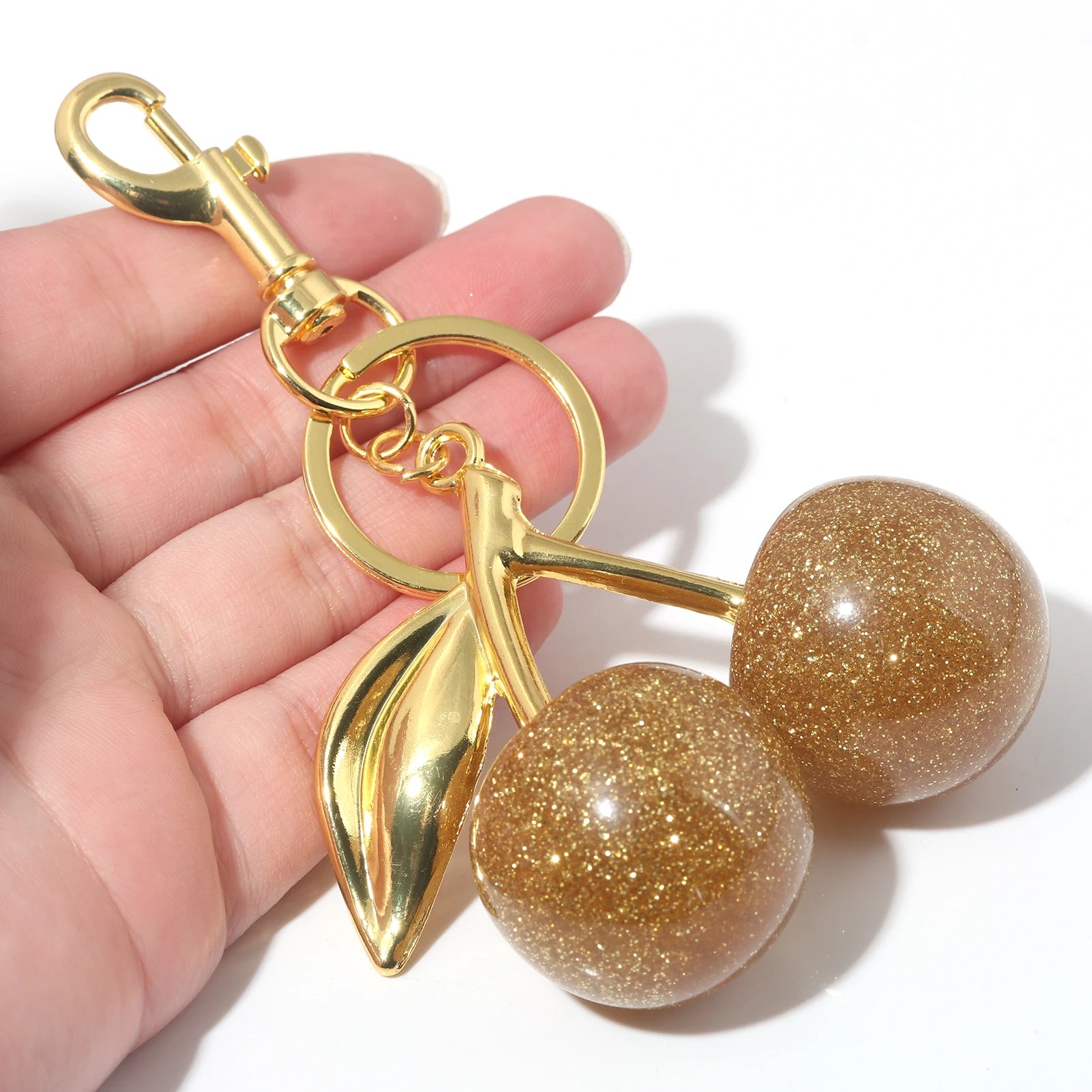 Fashion Delicious Red Cherry Keychain Summer Fruits Cherries Pendant Keyring For Women Men Jewelry Bag Accessories Gift - Fui Fuiu Jewelry