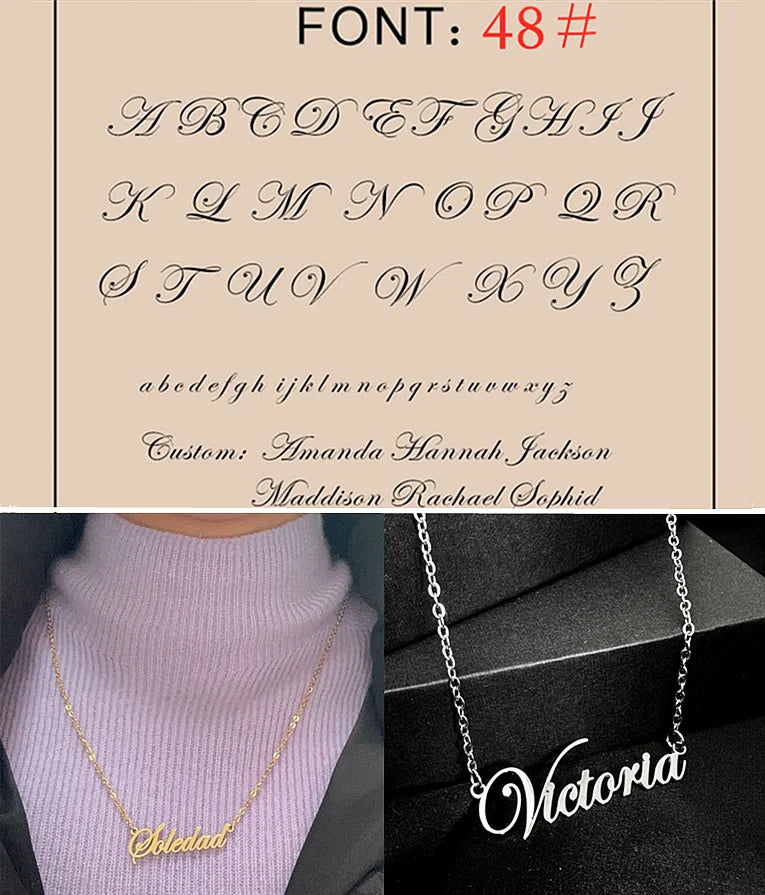 Custom Name Necklace Personalized Golden Choker Stainless Steel Necklaces For Women Man Customized Jewelry Couple Gift - Fui Fuiu Jewelry