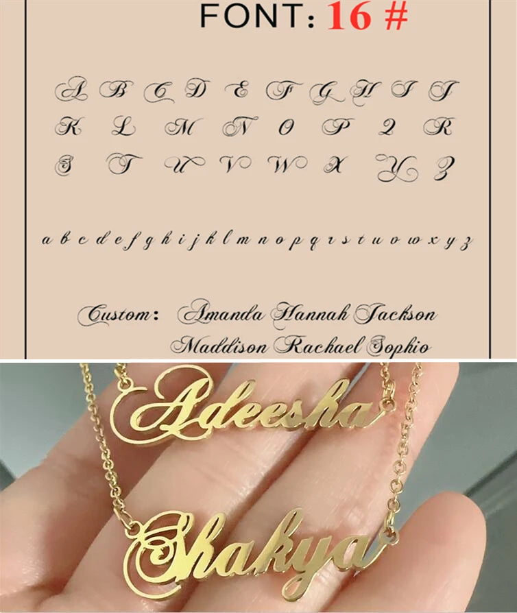 Custom Name Necklace Personalized Golden Choker Stainless Steel Necklaces For Women Man Customized Jewelry Couple Gift - Fui Fuiu Jewelry