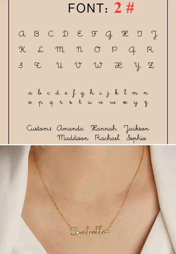 Custom Name Necklace Personalized Golden Choker Stainless Steel Necklaces For Women Man Customized Jewelry Couple Gift - Fui Fuiu Jewelry