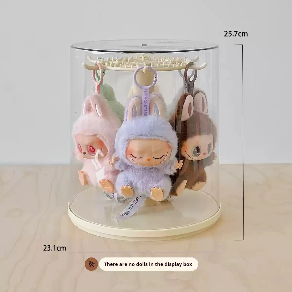 Labubu Pendant Display Box Rotating Transparent Labubu Doll  Storage Blind Box Storage Display Dustproof And Moisture-Proof - Fui Fuiu Jewelry