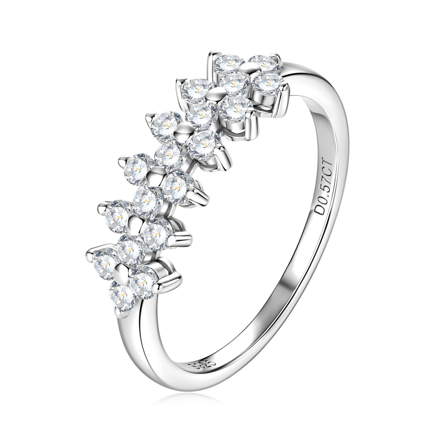 Moissanite S925 Sterling Silver Ring Niche Advanced Sense ring