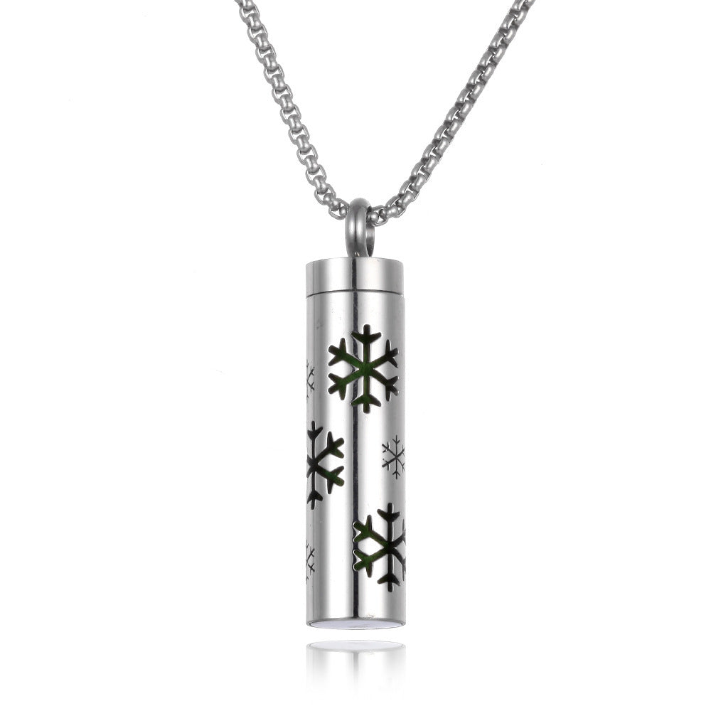 Aromatherapy Pendant Perfume Bottle Essential Oil Titanium Steel necklace