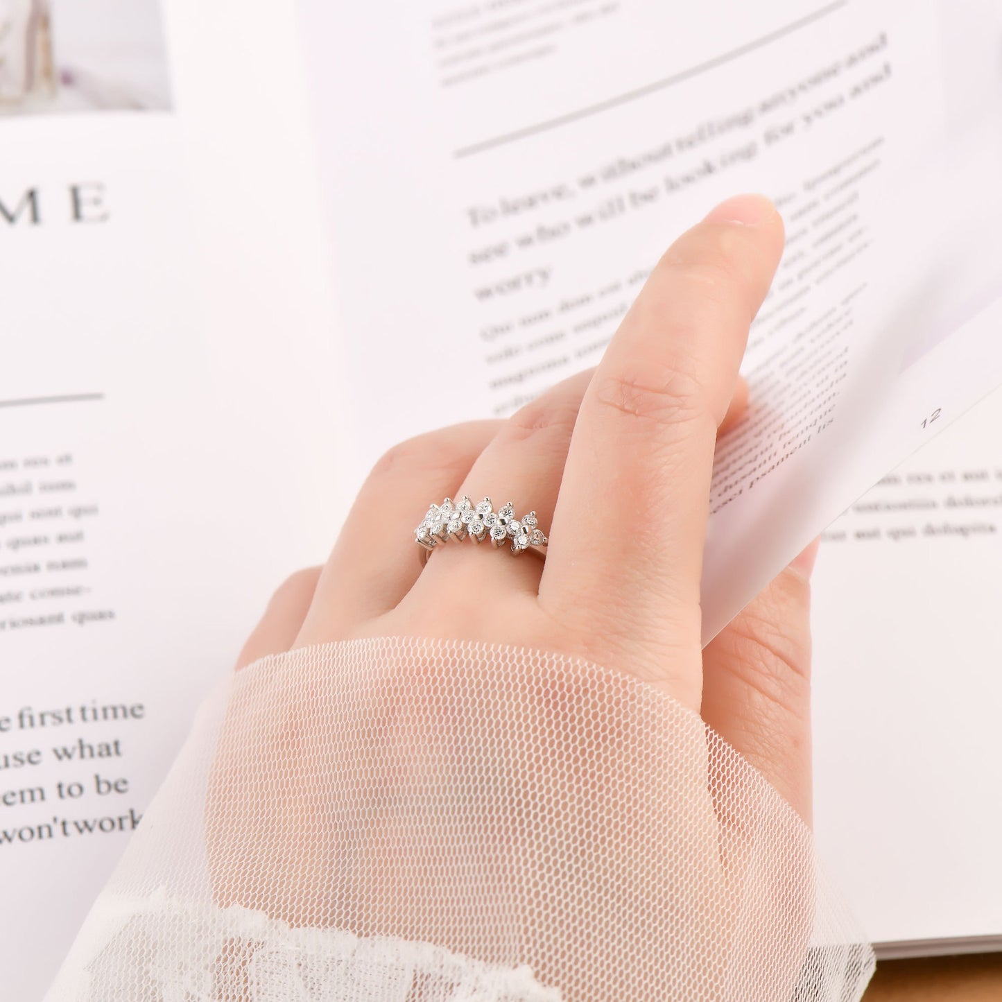 Moissanite S925 Sterling Silver Ring Niche Advanced Sense ring