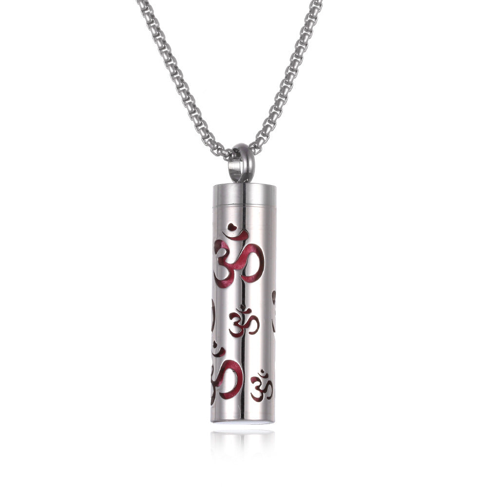 Aromatherapy Pendant Perfume Bottle Essential Oil Titanium Steel necklace