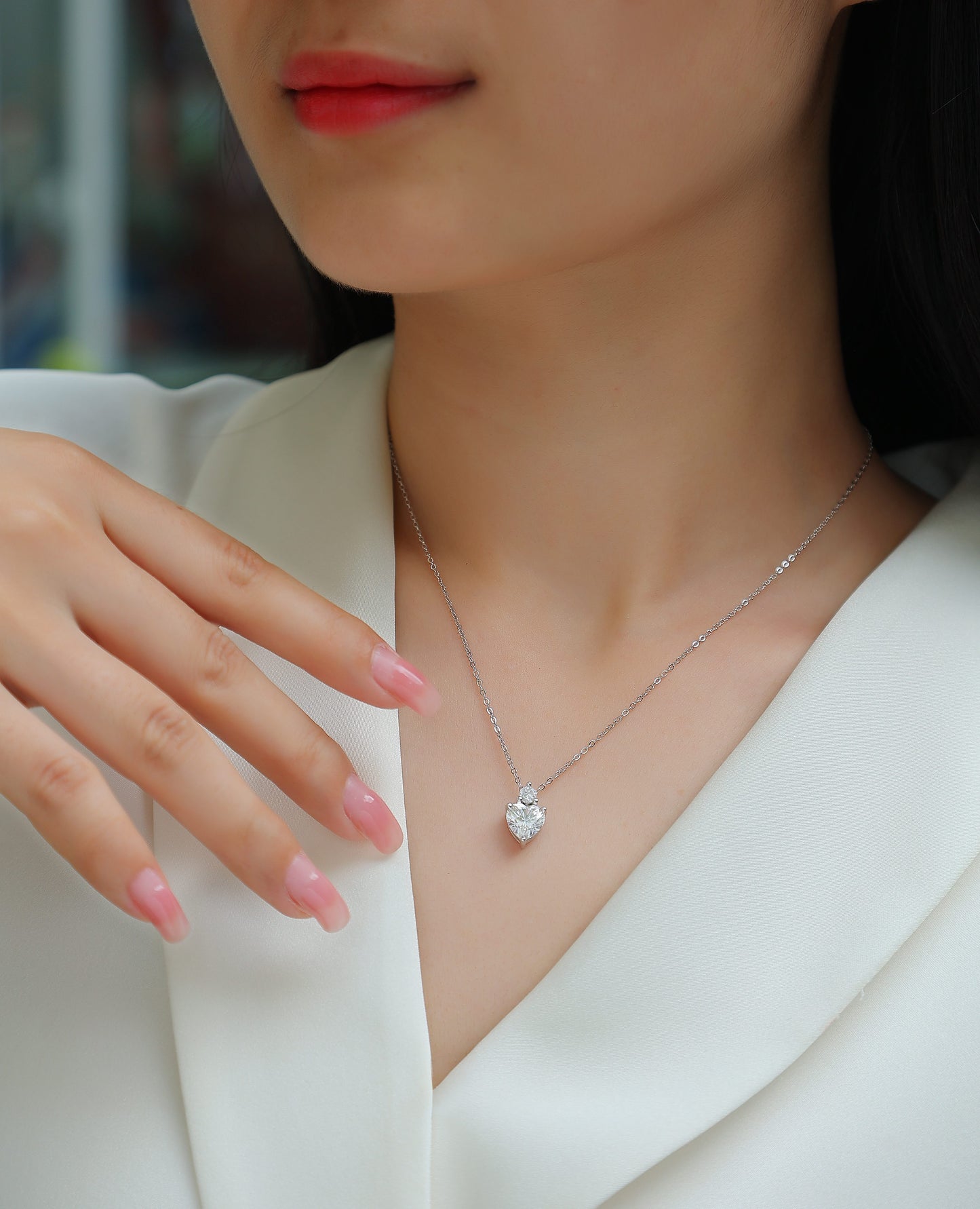 Ripple Fantasy - A Fashionable And Luxurious Diamond Jewelry Pendant  With Moissanite S925 Sterling Silver And Platinum Plating