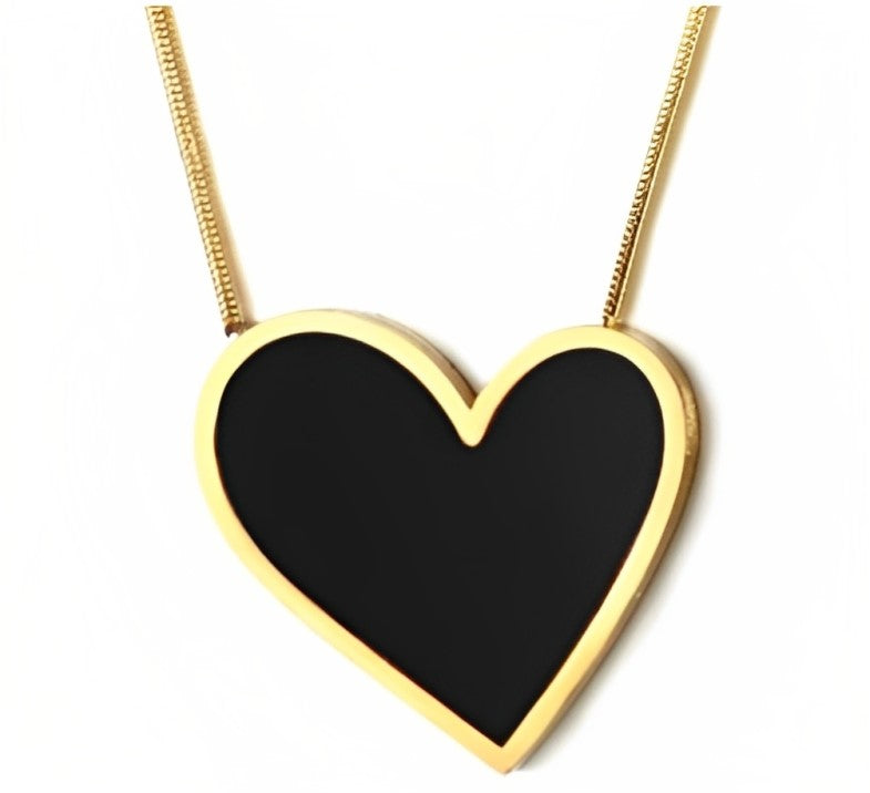 Flat heart necklace