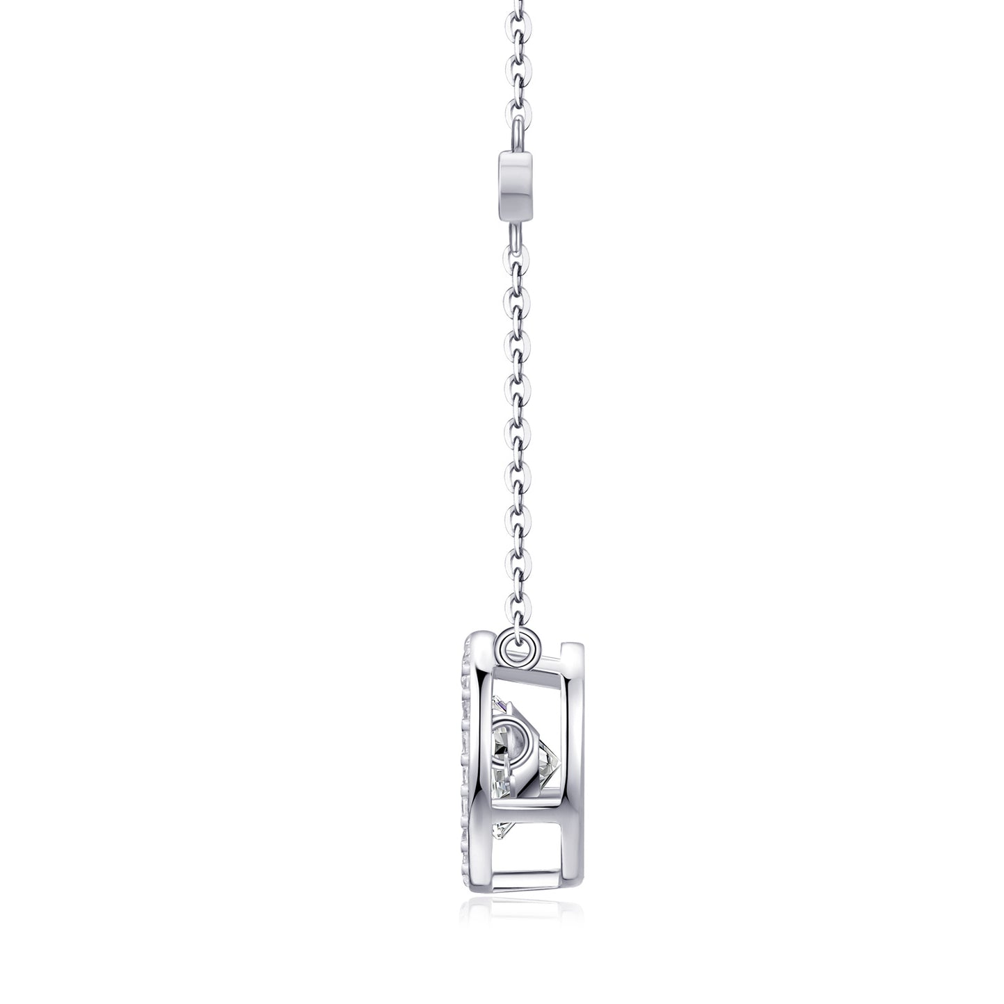 Mobius - A Fashionable And Luxurious Diamond Jewelry Piece  With 1-carat Moissanite S925 Sterling Silver And Platinum-plated Pendant