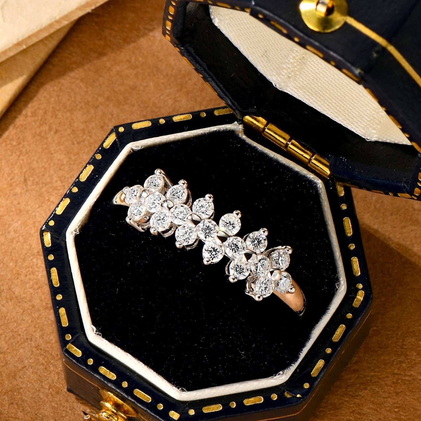 Moissanite S925 Sterling Silver Ring Niche Advanced Sense ring