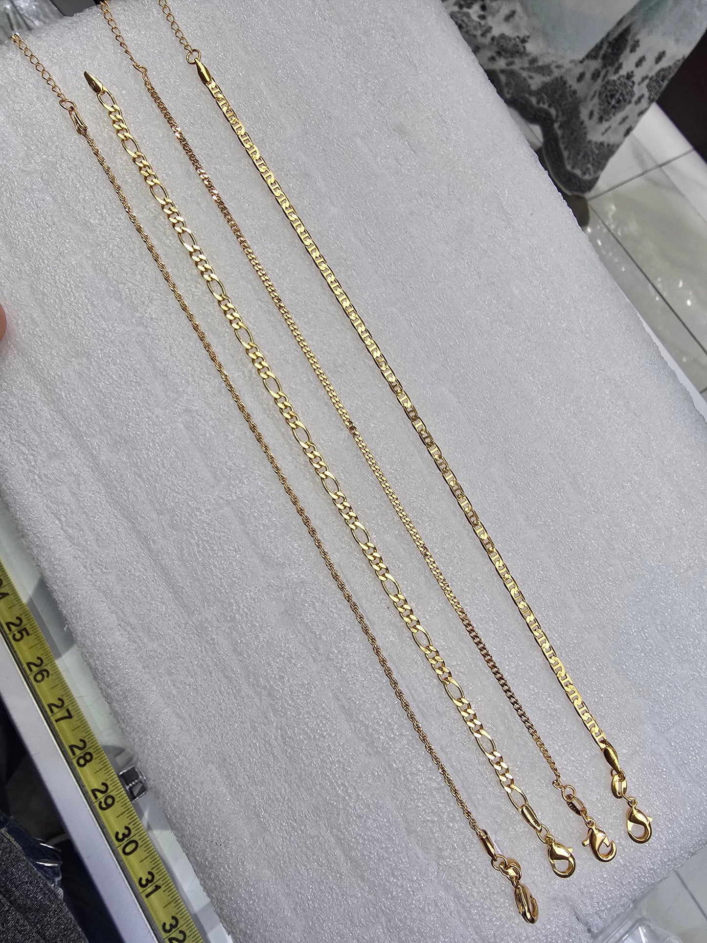 Ankles tobilleras esclavas 14K Gold filled Brasilian Gold chain