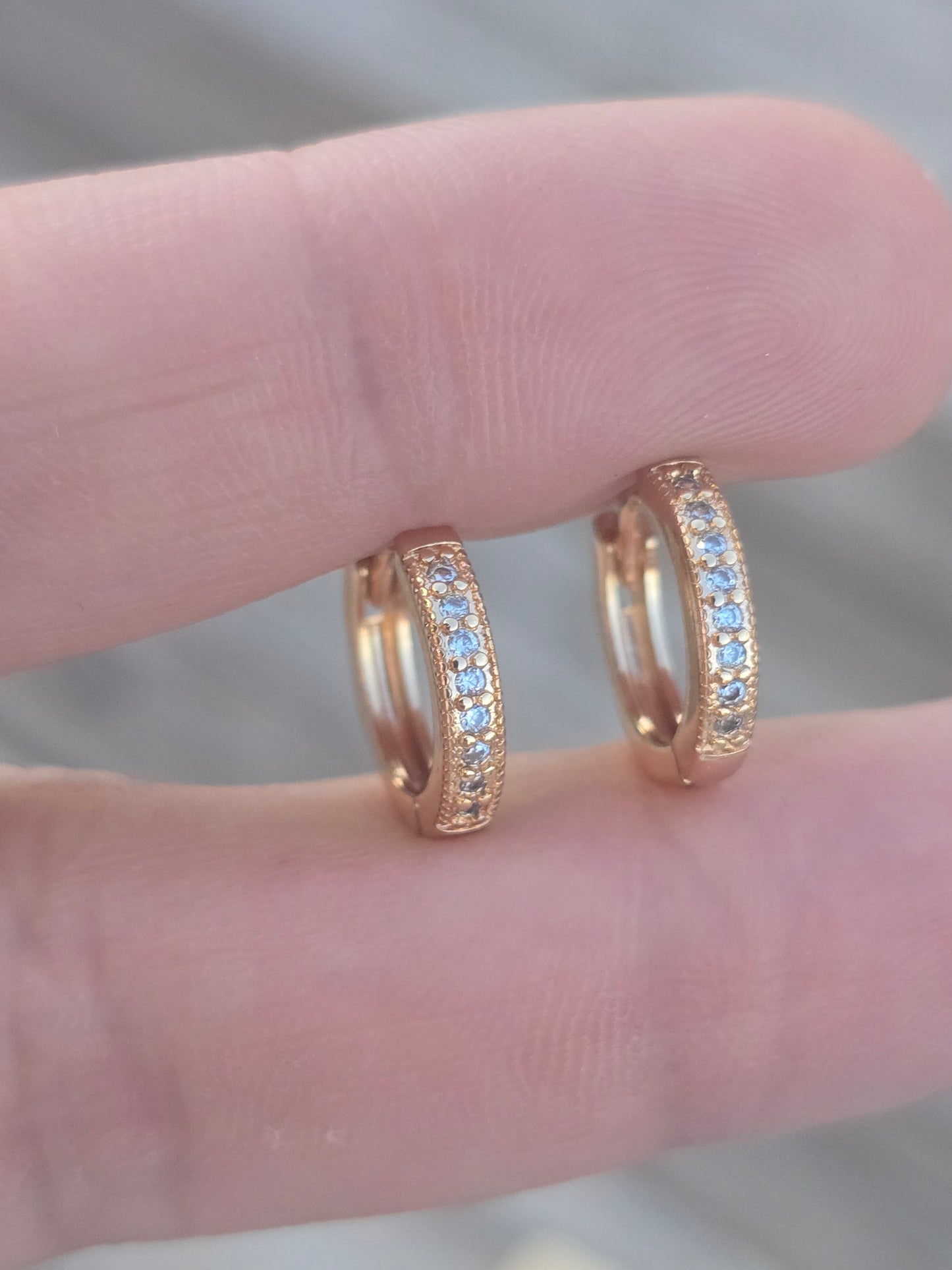 Earring 14K Gold Brasilian hoops and brilliants ring aros zarcillos aretes en gold filled - Fui Fuiu Jewelry