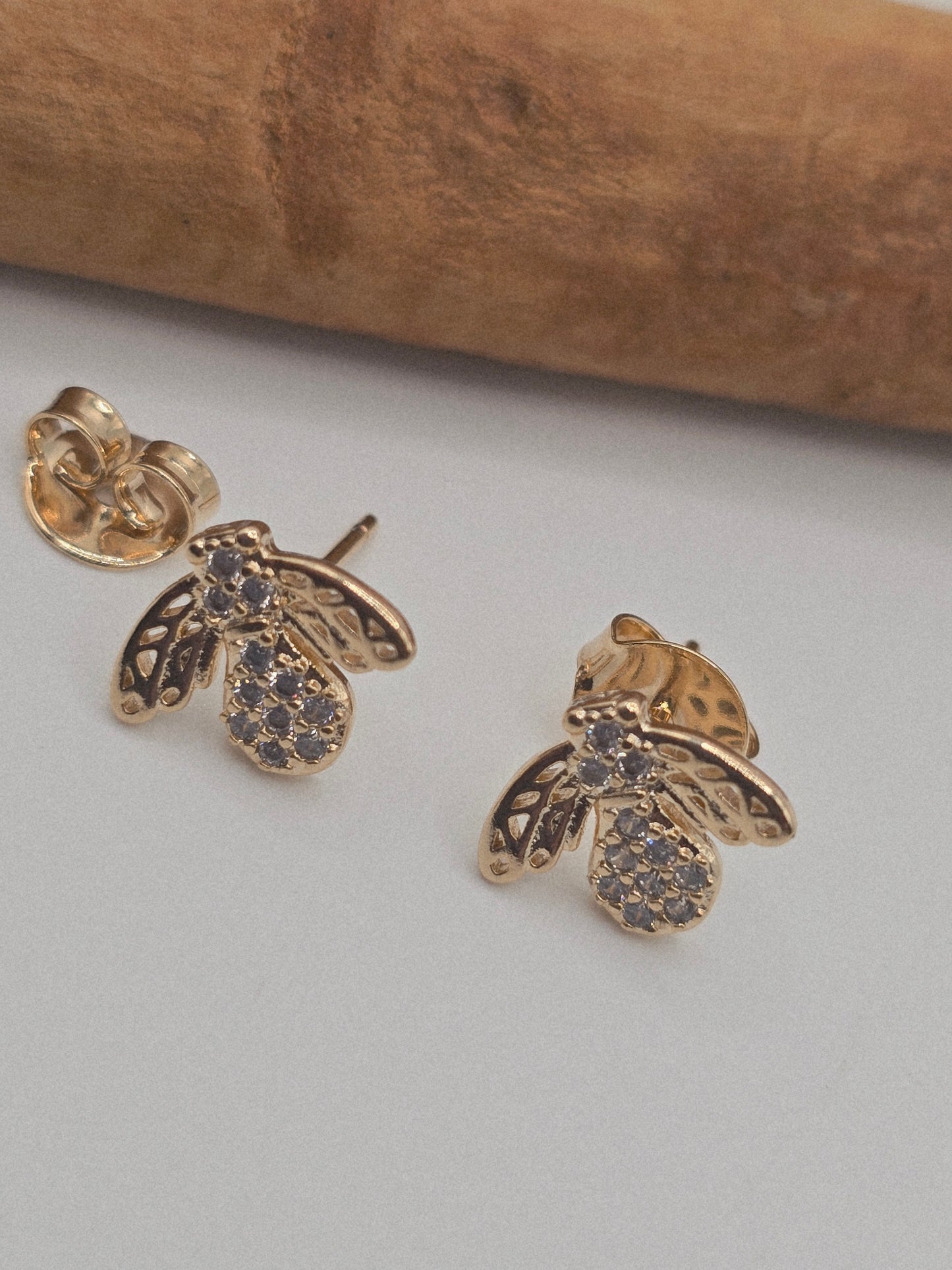 Studs Bee's 14K earrings Aretes Oro Gold Filled 14K