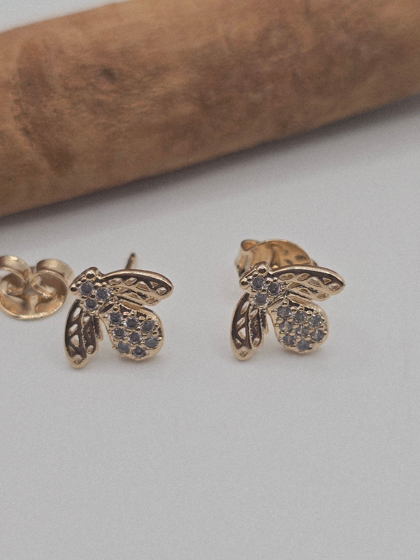 Studs Bee's 14K earrings Aretes Oro Gold Filled 14K