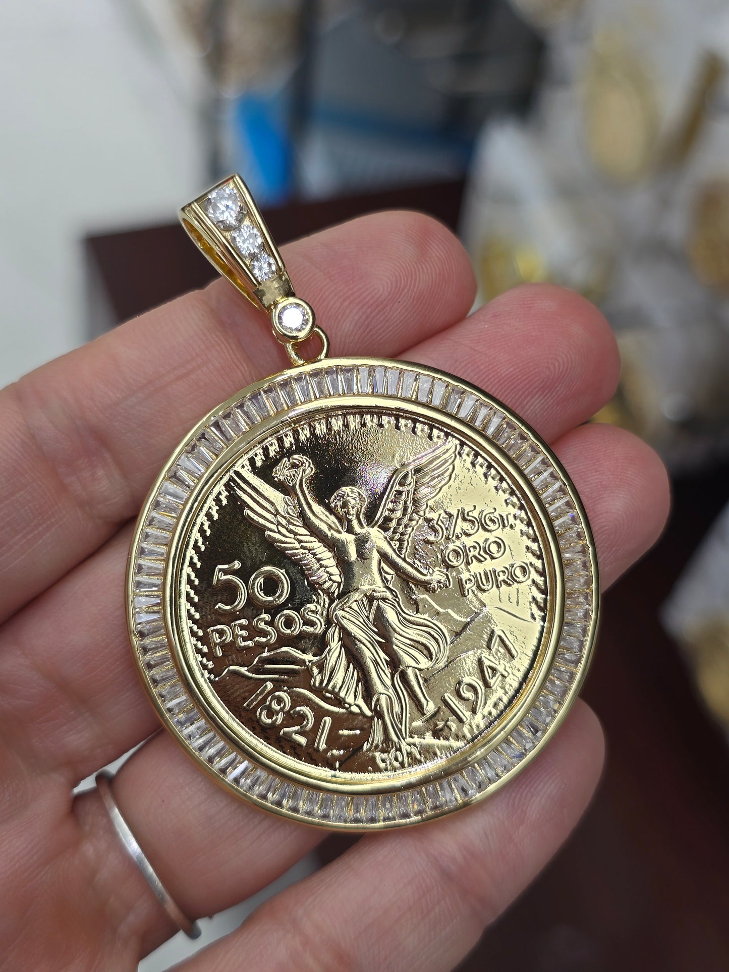 Centenario Centenary medal medalla Centenario 14K Gold laminado