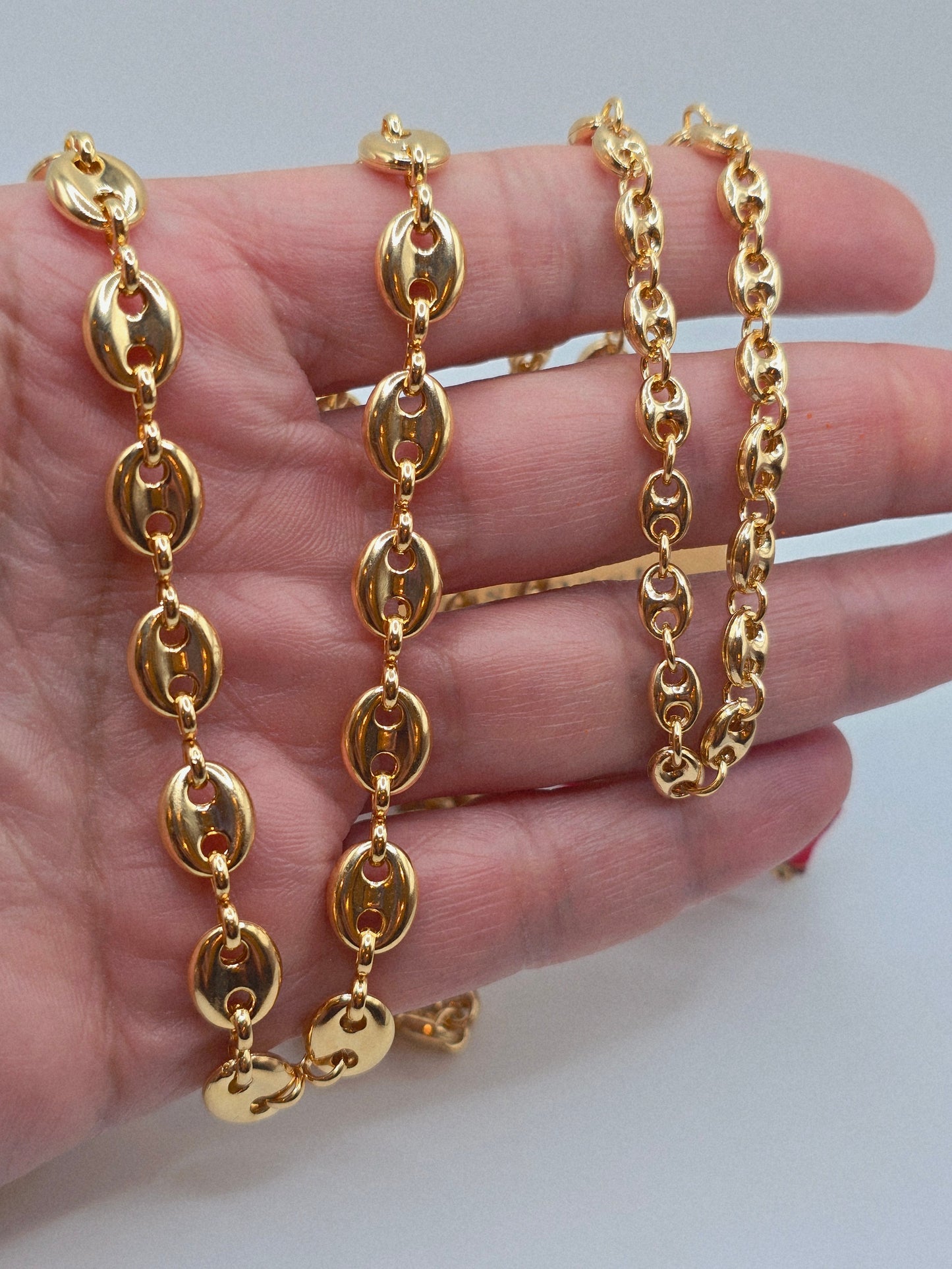 Coffee beans necklaces 14K Lamited gold Bralian Gold cadena en Oro Gold Filled Oro Brasilero 14K estilo de grano de café