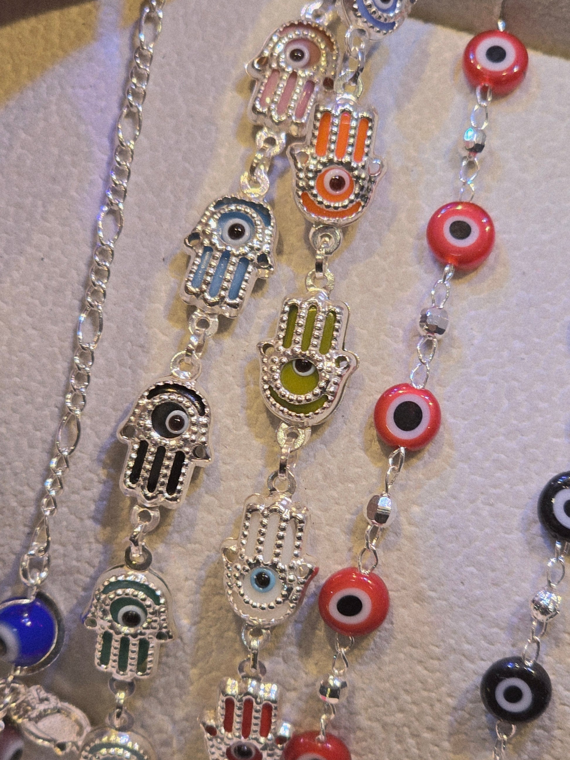 Hamza hand colorfully bracelets sterling silver plata 925 pulsera mano de hamza - Fui Fuiu Jewelry