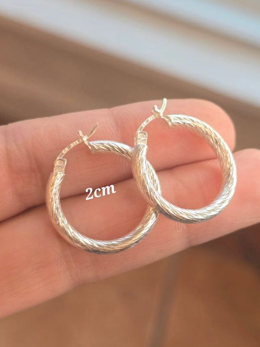 Sterling silver 925 hoops torned argollas aretes candongas de plata 925 modelo torneado