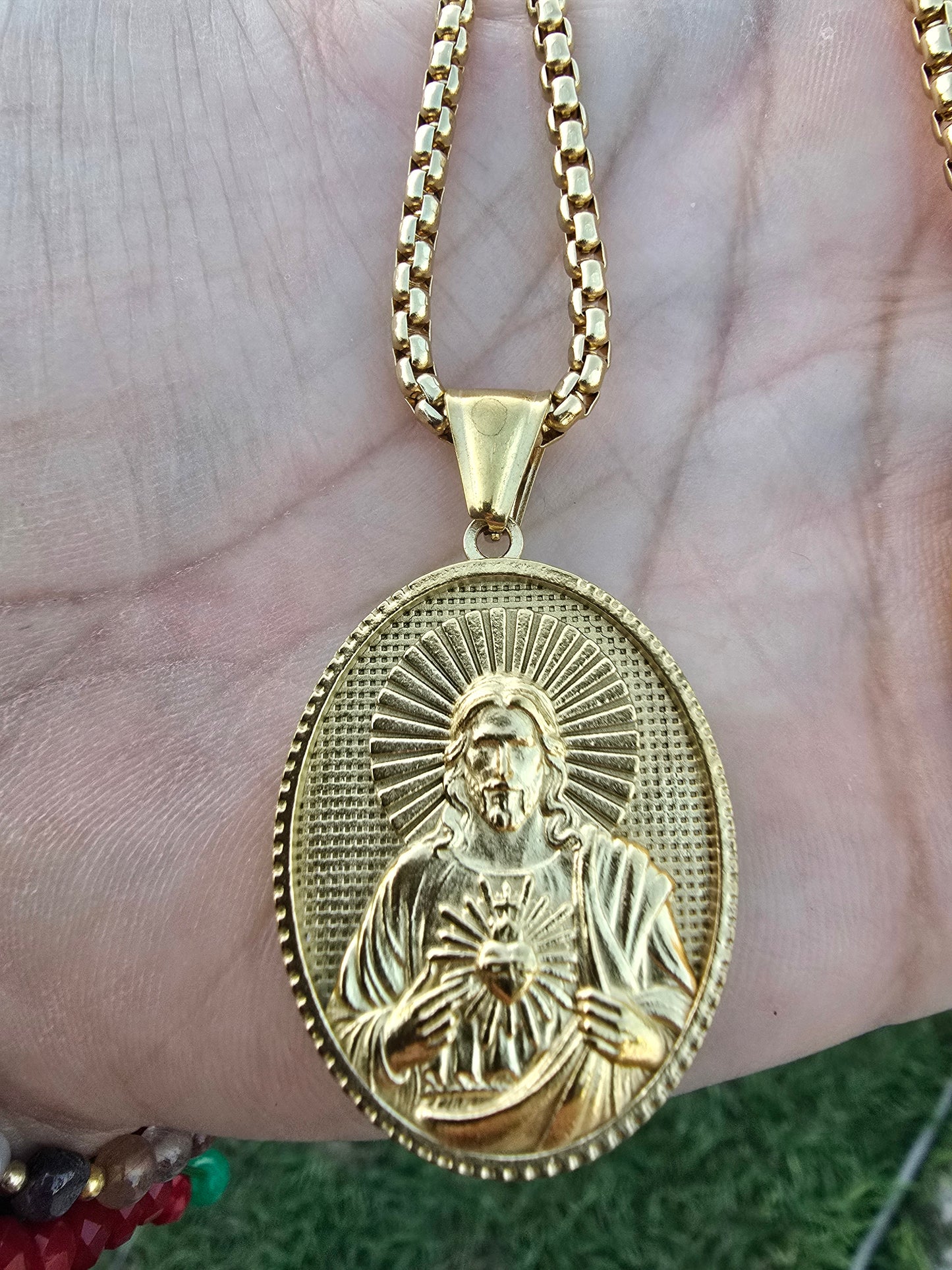 Virgen Mary Necklaces stainless steel  crucifijo acero
