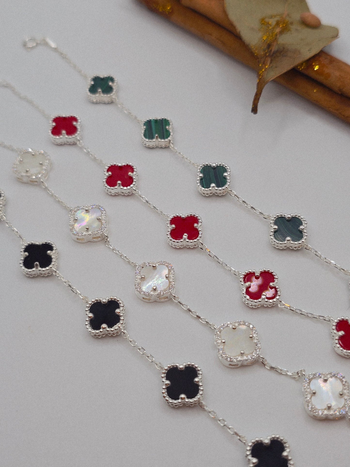 Bracelets 925 Sterling Silver Plata pulsera flor