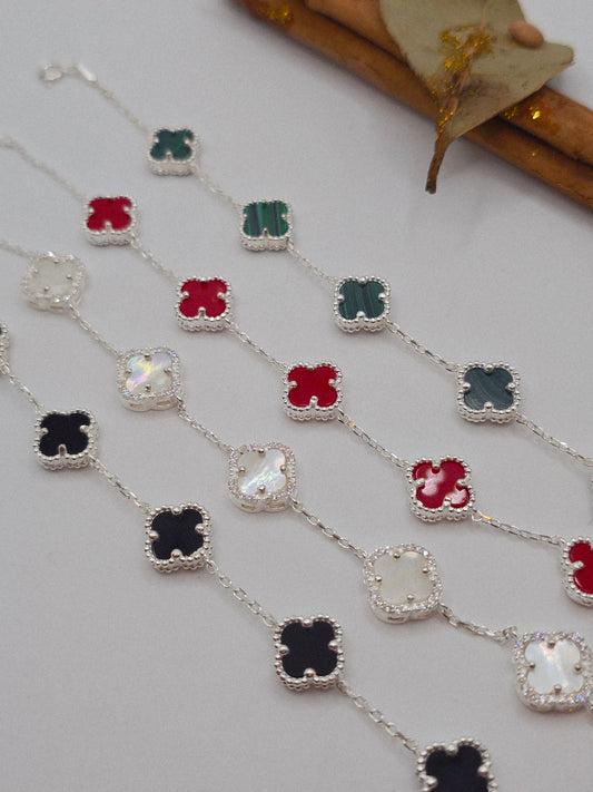 Bracelets 925 Sterling Silver Plata pulsera flor