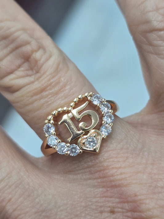 15's ring anillo quinceañera 15
