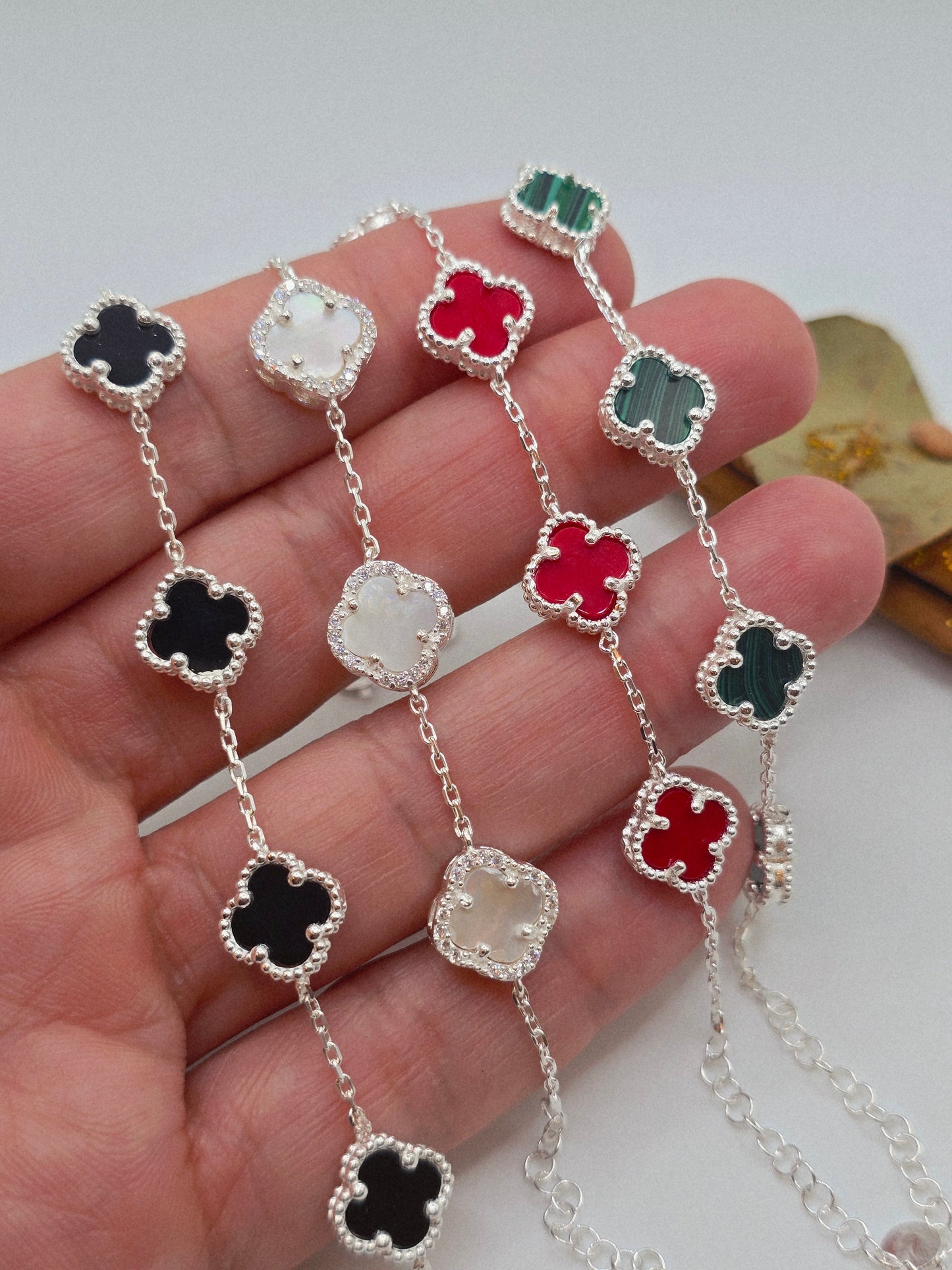 Bracelets 925 Sterling Silver Plata pulsera flor