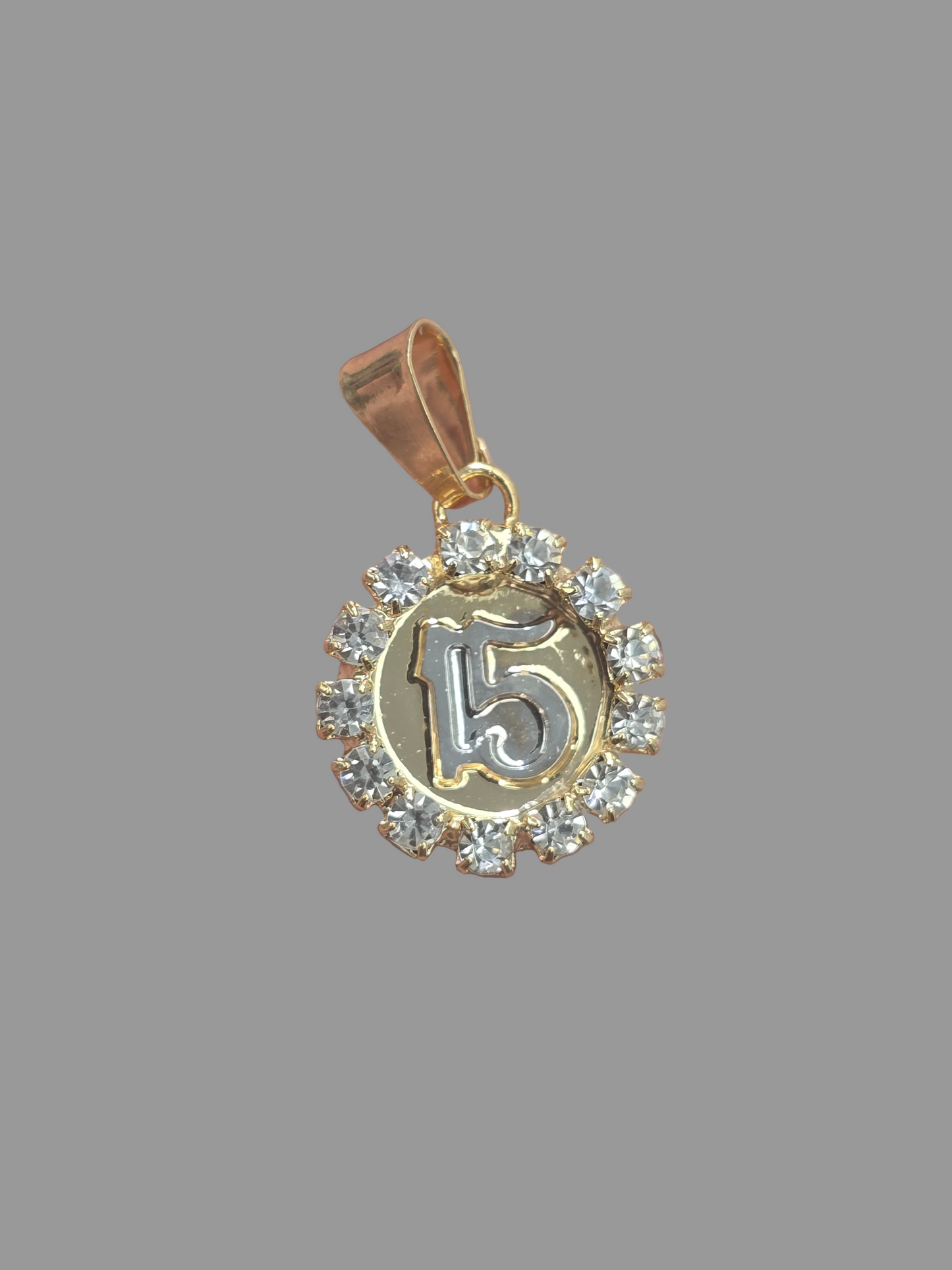 15's  necklace and pendant quinceañera  14K Gold filled laminado cadena y dije de 15