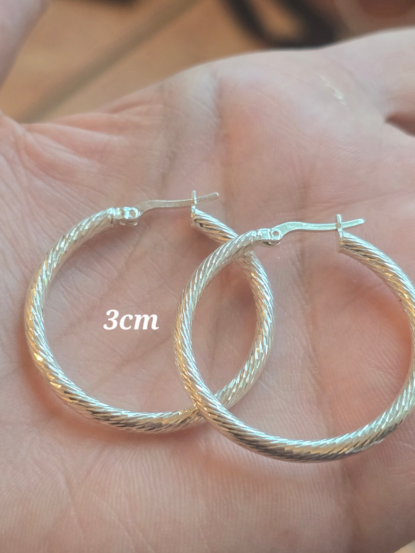 Sterling silver 925 hoops torned argollas aretes candongas de plata 925 modelo torneado - Fui Fuiu Jewelry