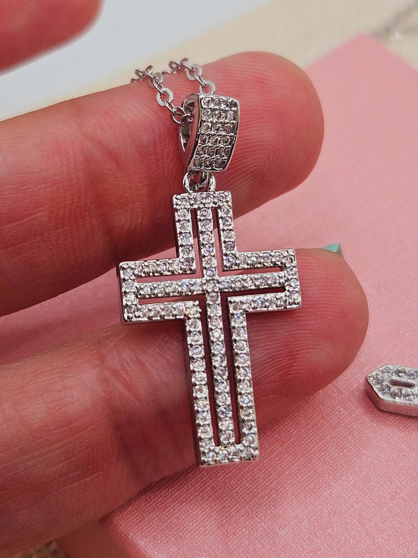 Special silver cross necklace