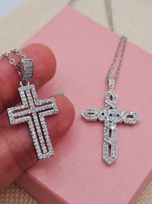 Special silver cross necklace