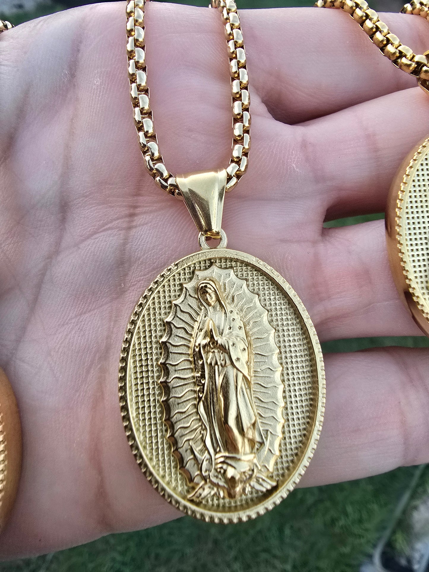 Virgen Mary Necklaces stainless steel  crucifijo acero