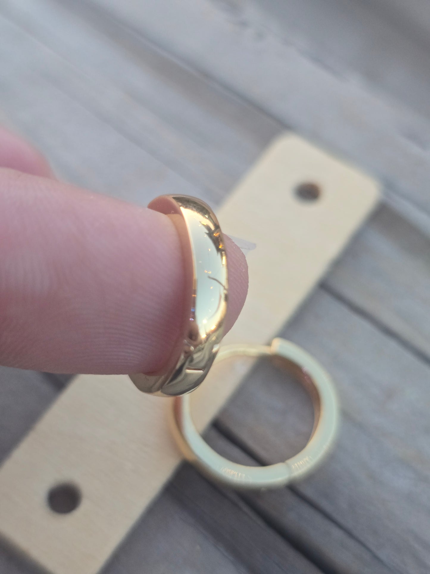 Earring 14K Gold Brasilian hoops ring aros plain zarcillos aretes en gold filled lisos sencillos - Fui Fuiu Jewelry